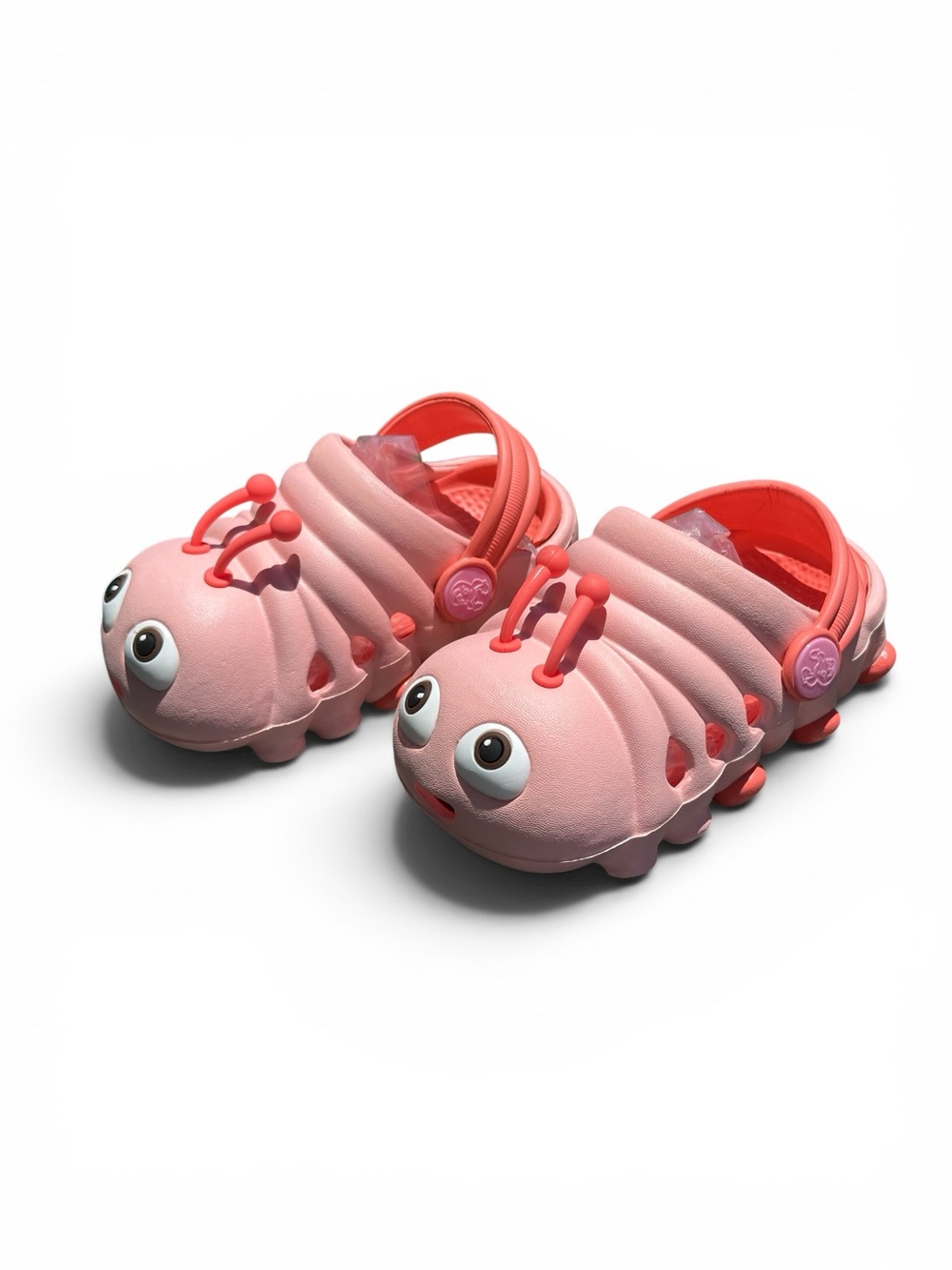 Pink Caterpillar Clogs Rubber Foam Slip On Ankle Strap Toddler Size 6.5 NEW